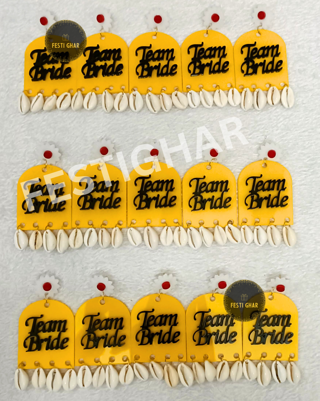 Customized Earrings in yellow
