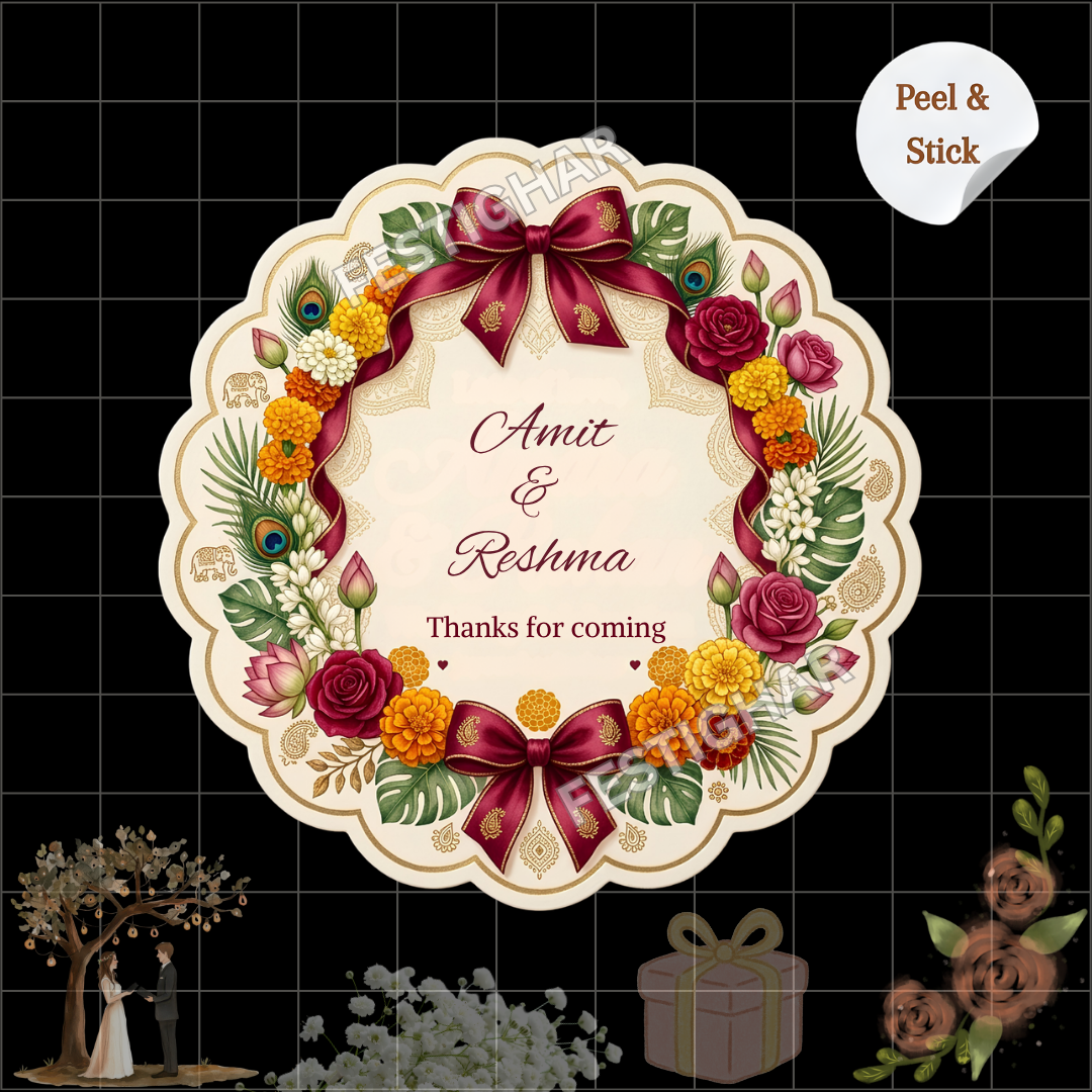 Vibrant gift stickers