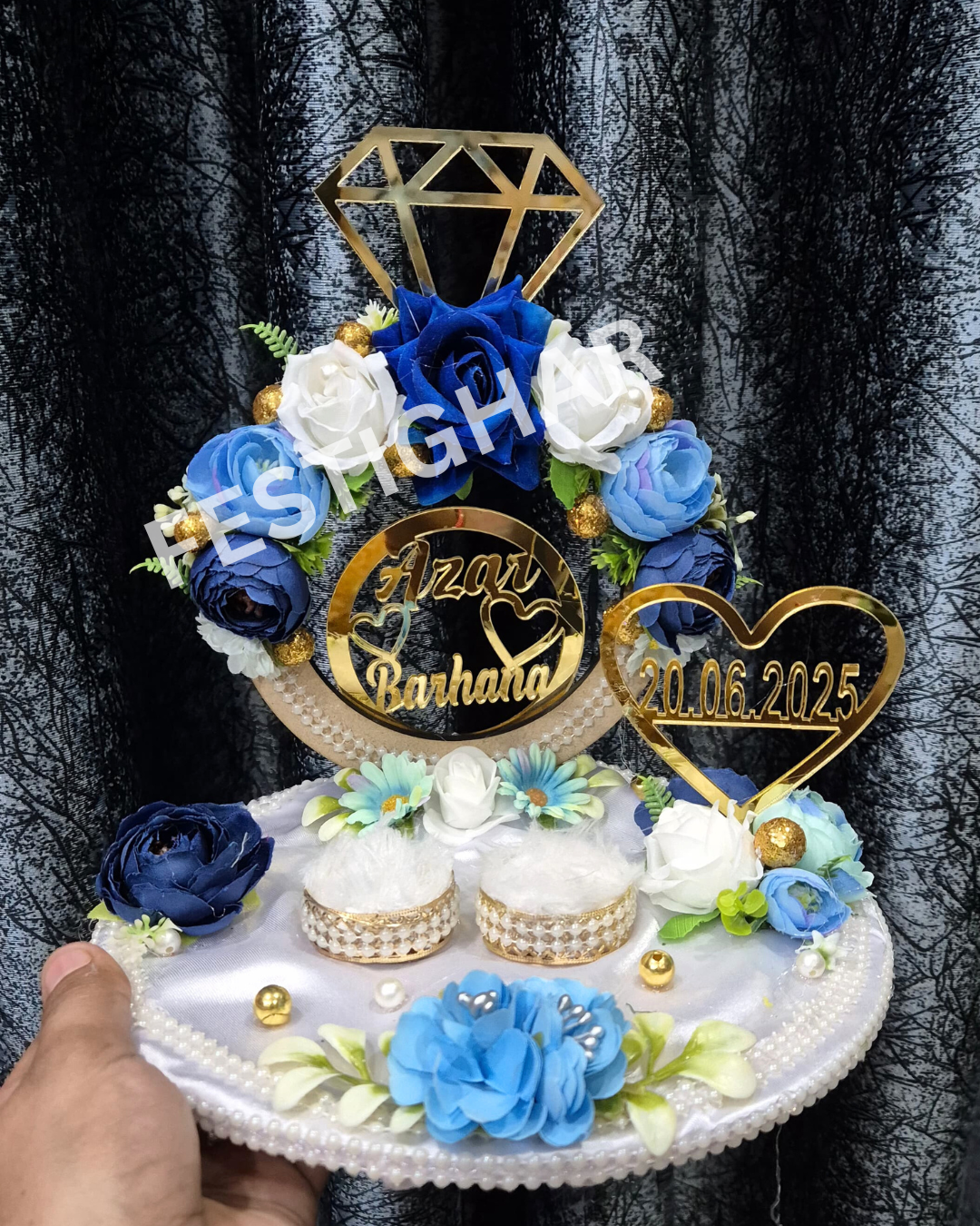 Blue and White Ring Platter