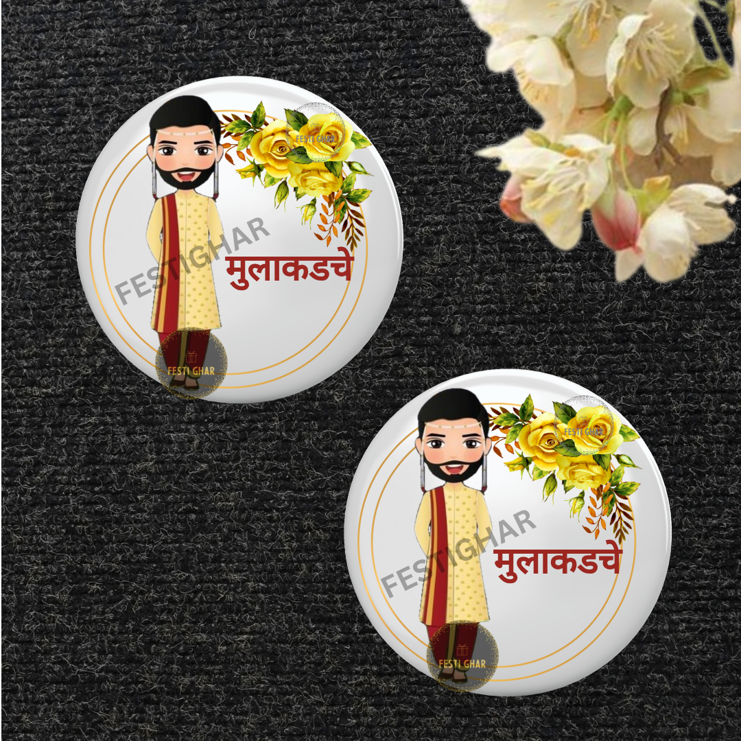 Muladakacha Badges in white