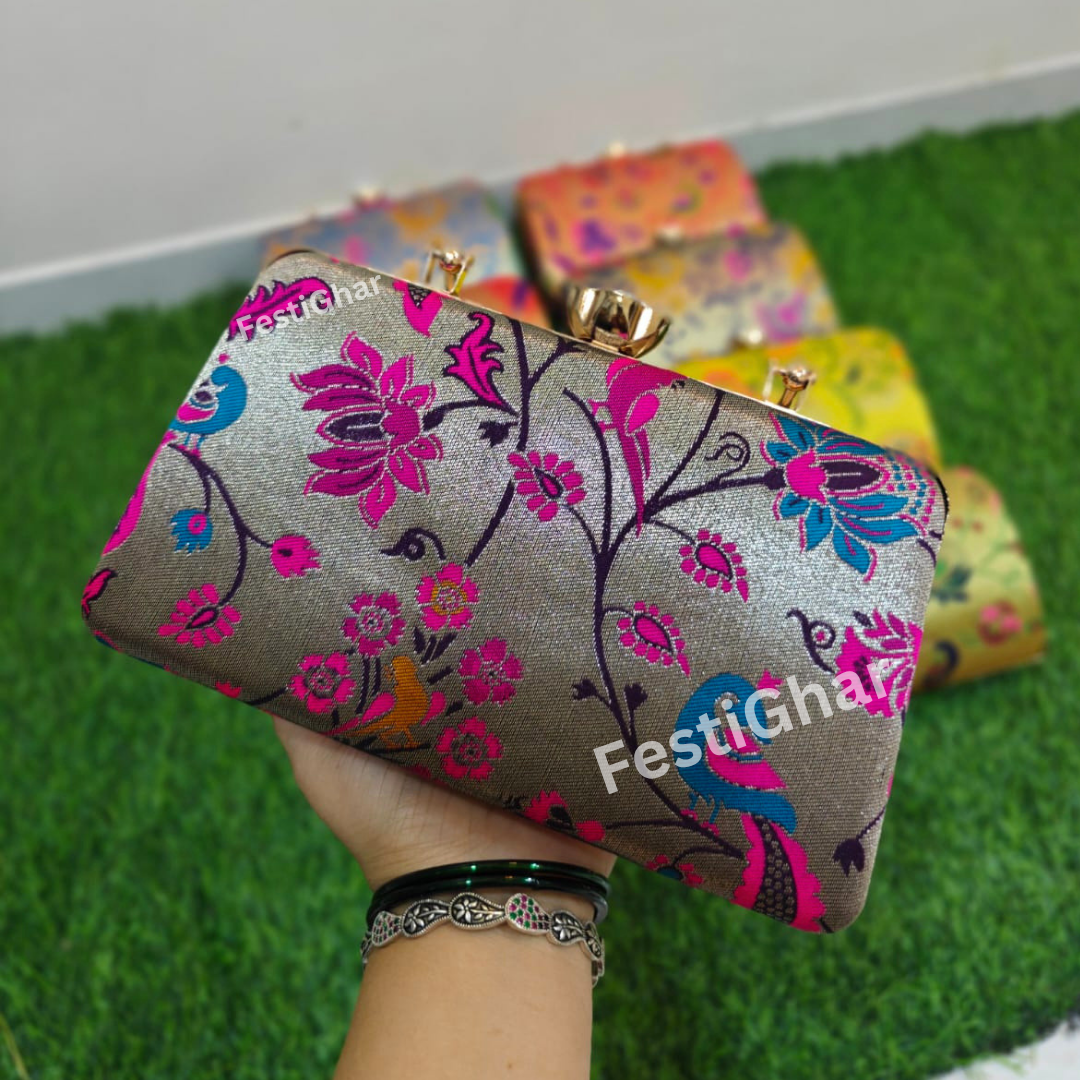 Paithani box Clutch - Return gifts