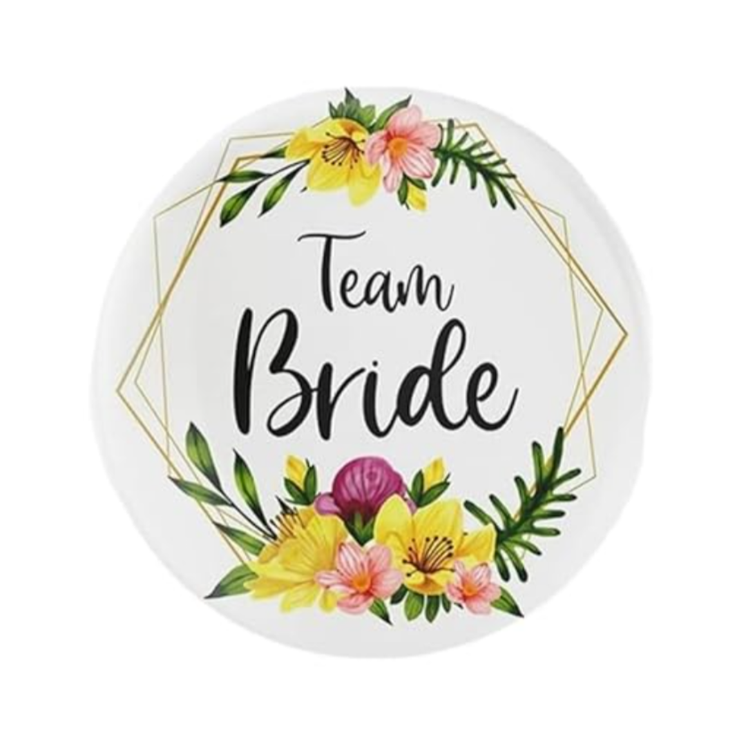 Team Bride with flowers