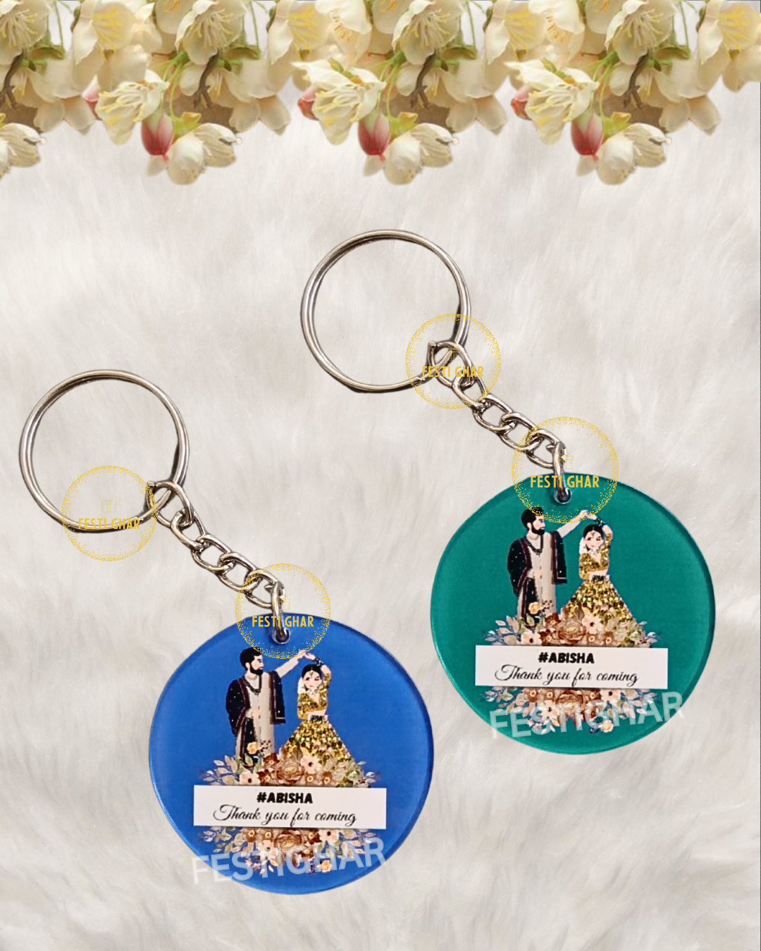 Dancing Couple Wedding Keychains
