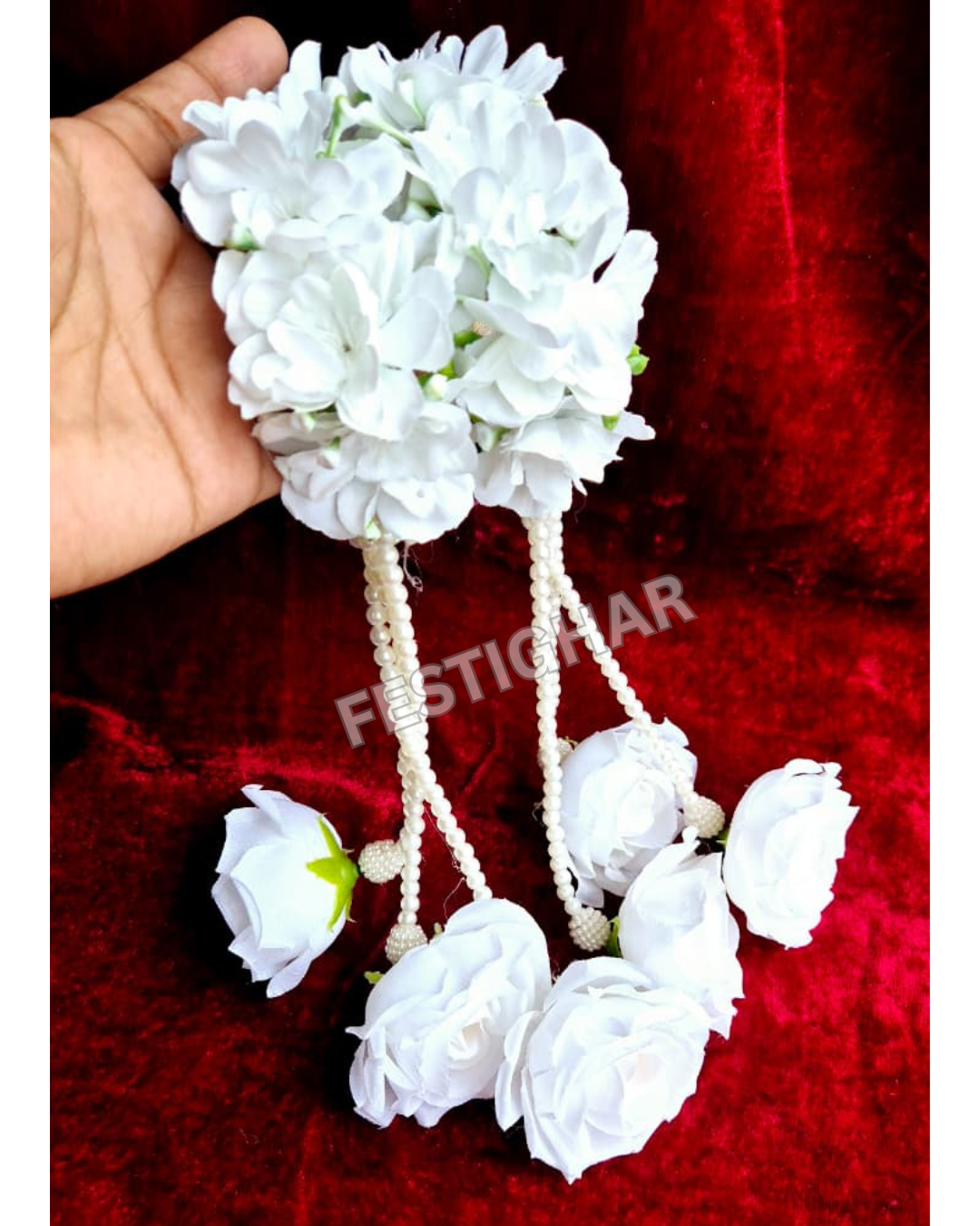 White Flower kalire for wedding