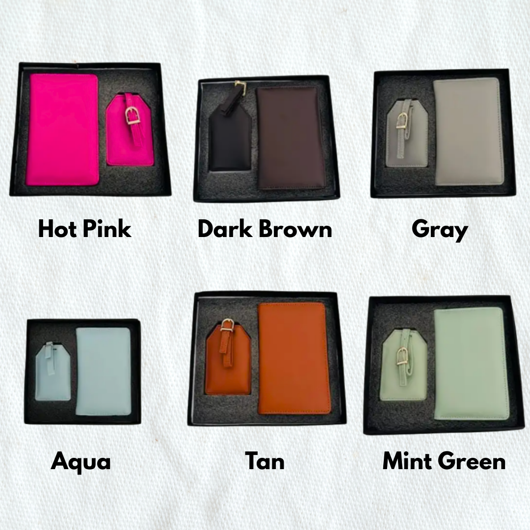 Passport Cover and Travel Tag Set