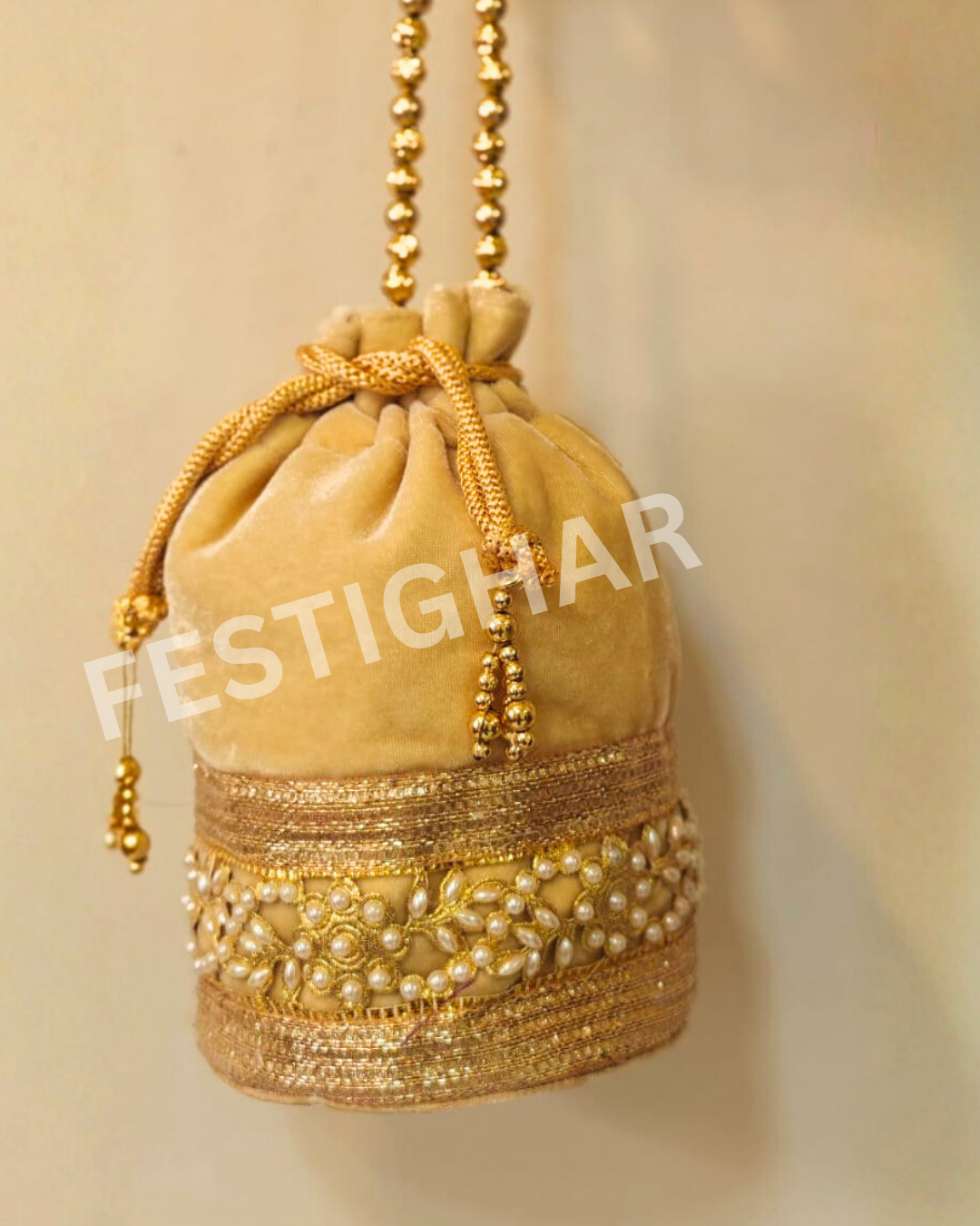 Designer Velvet Potli (mixed colours)