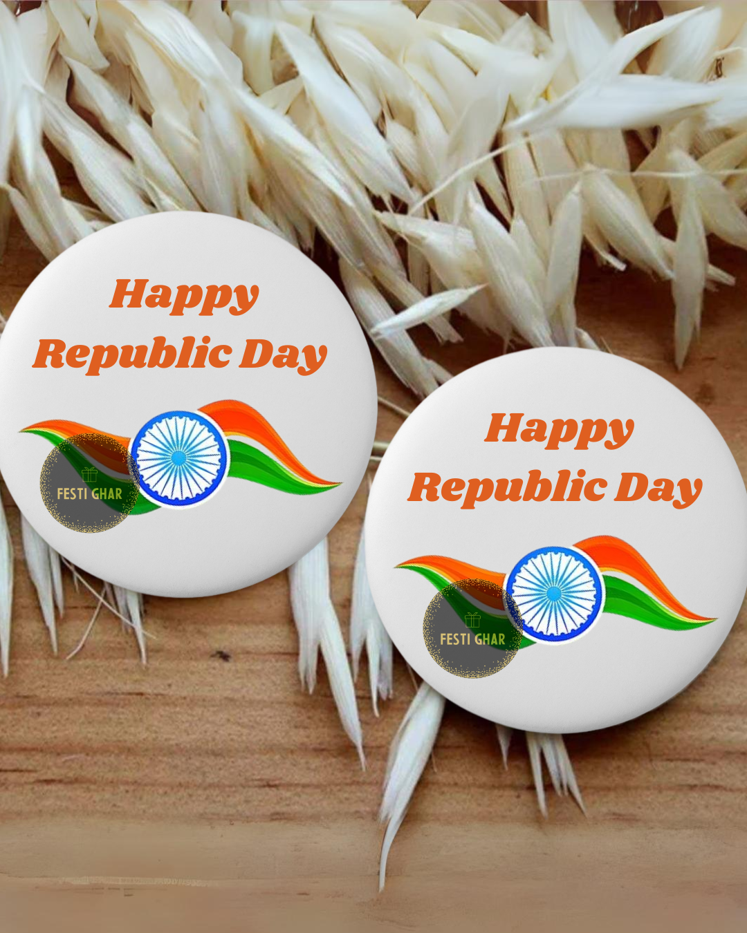 Happy Republic Day Badges