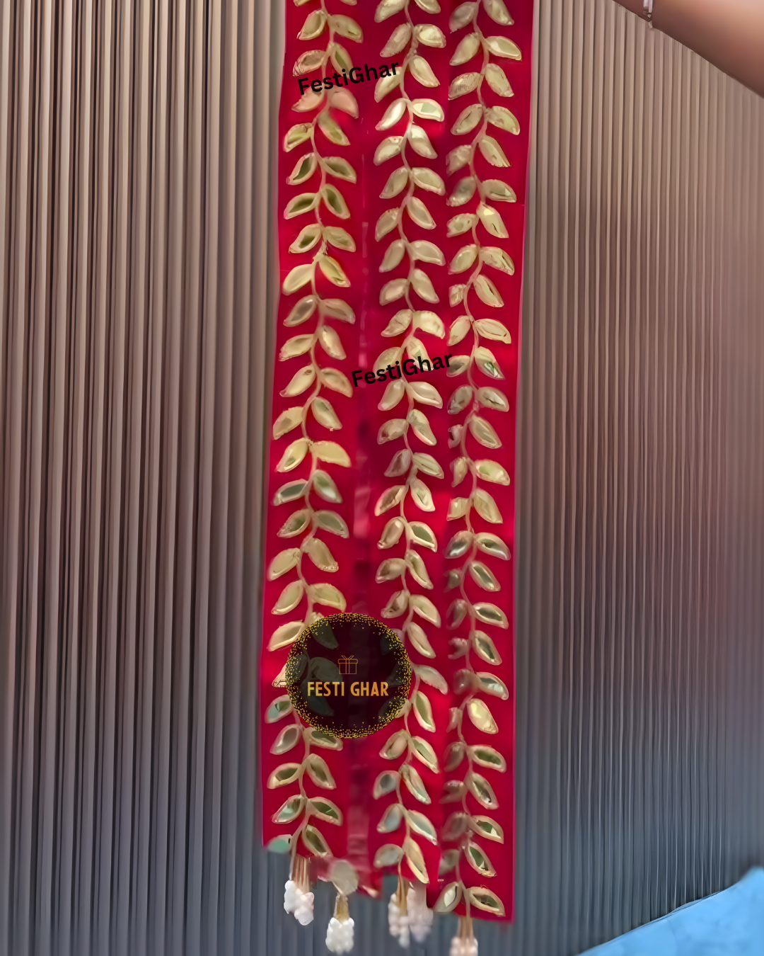 Baraat Swagat Dupatta with pearls