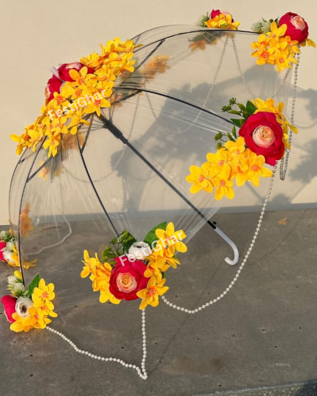 Wedding Umbrella yellow floral