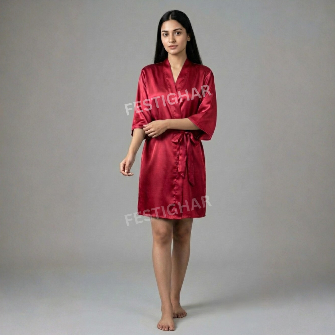 Premium Satin Robe - Mother of the Bride
