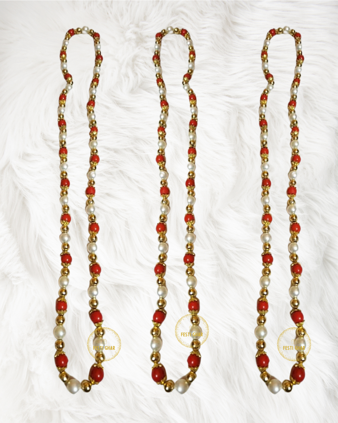 Welcome Mala with orange pearl