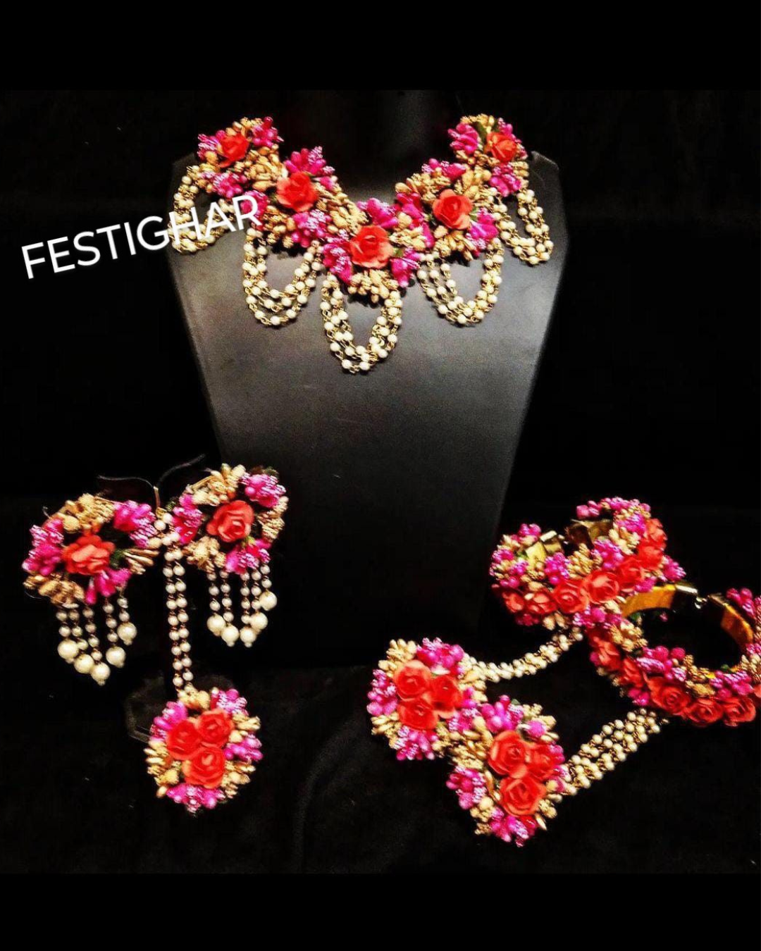 Multicolored Flower Jewelry