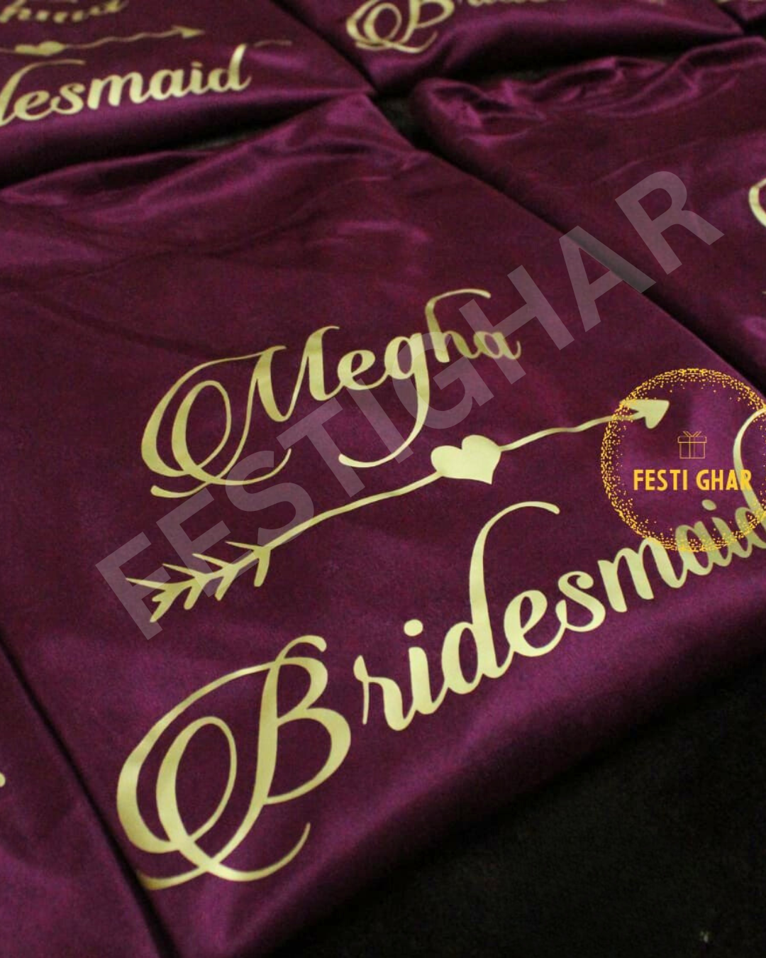 Classic Bridesmaid Robe with arrow heart - More Discount on BULK quantity