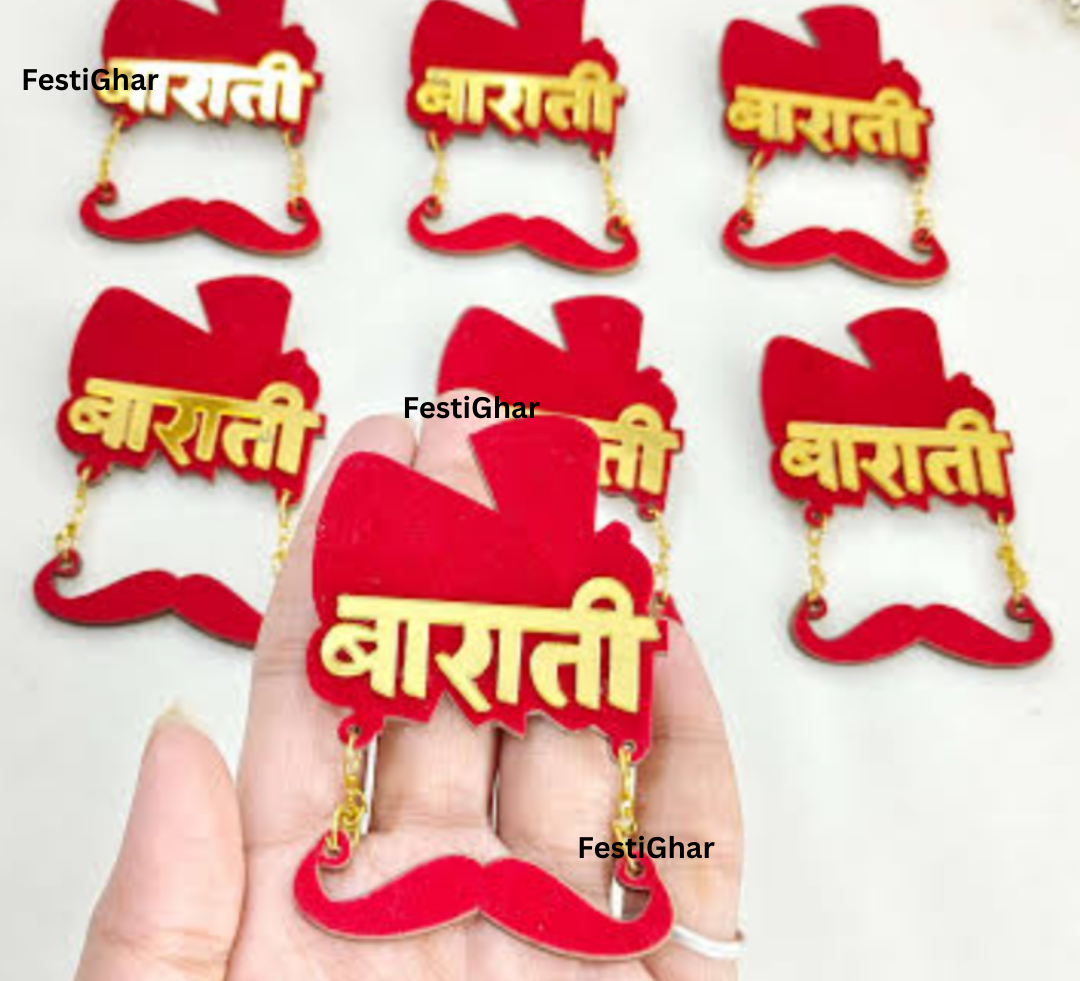 Barati Brooch with red moustache