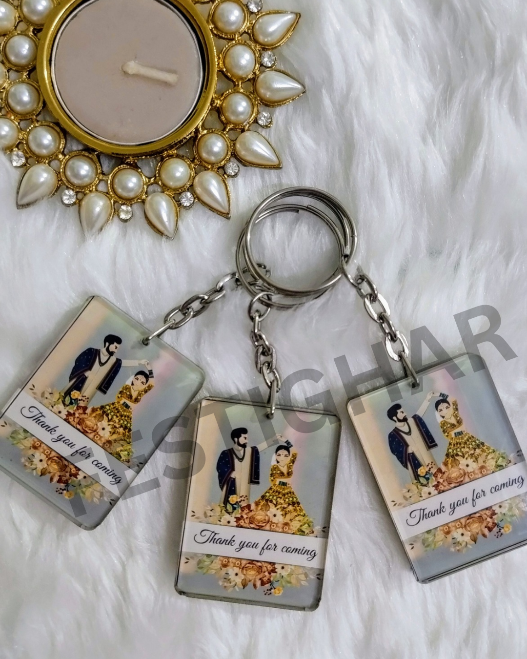 Thank you coming Wedding Keychains