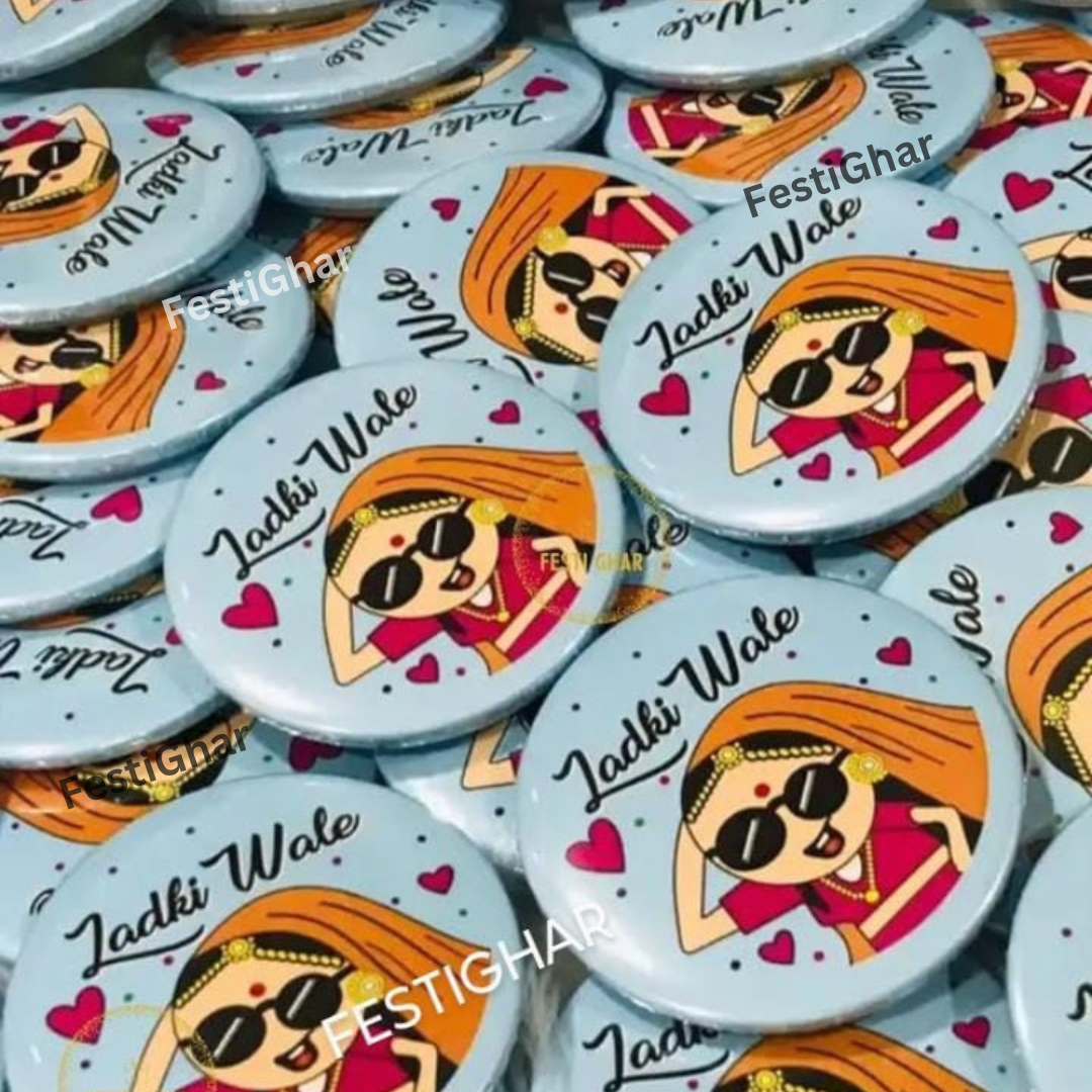 Ladki Wale Badges in Blue