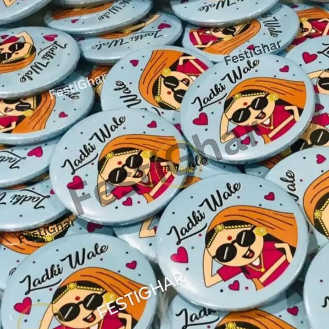 Ladki Wale Badges in Blue