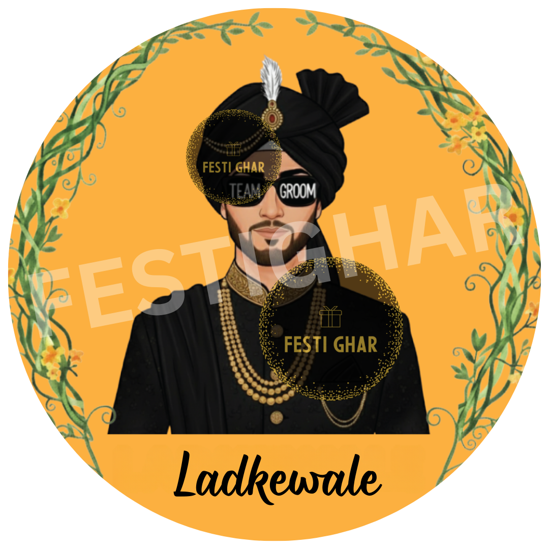 New Ladke Wale in yellow wedding Badges