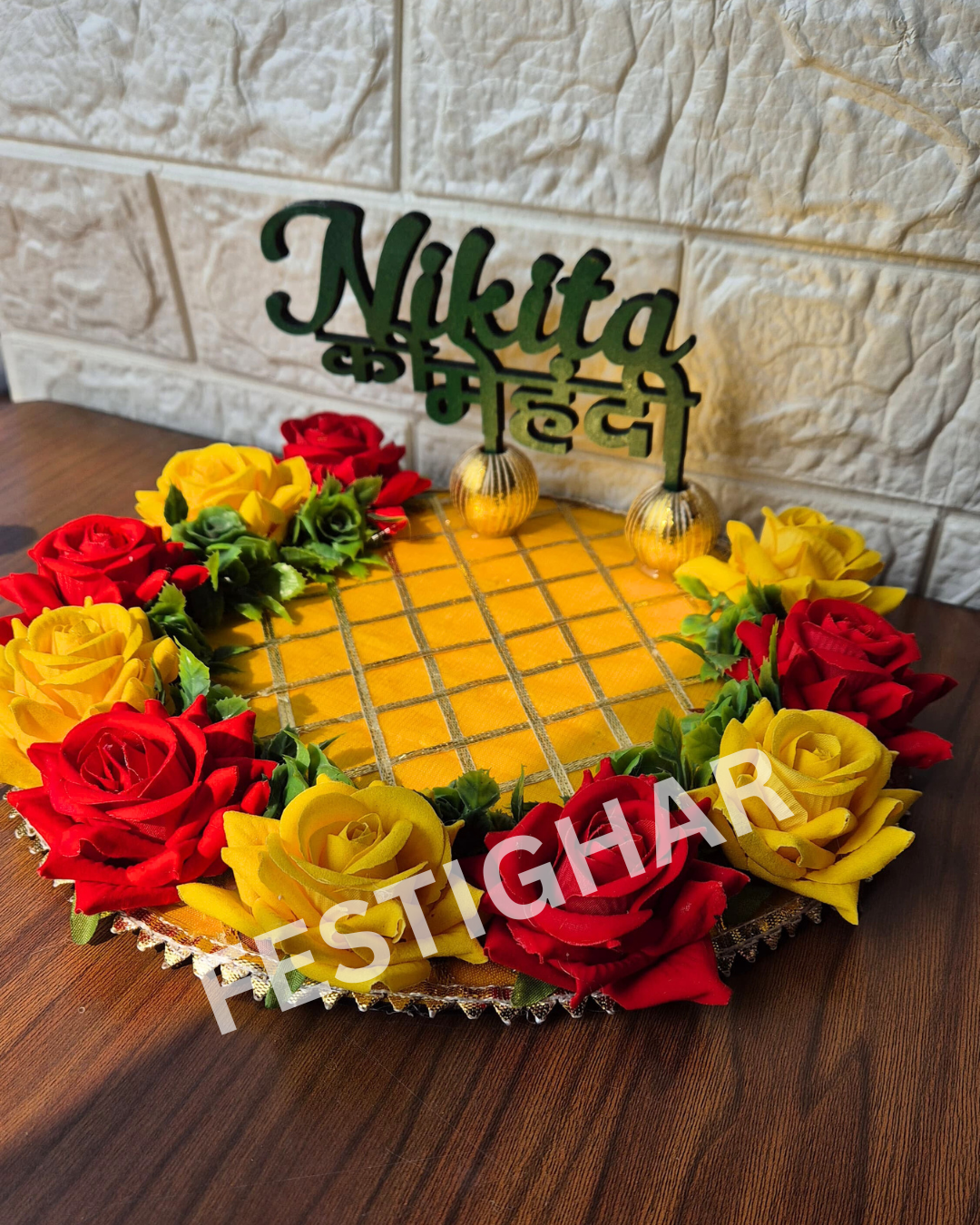 Mehendi Platter with customized name