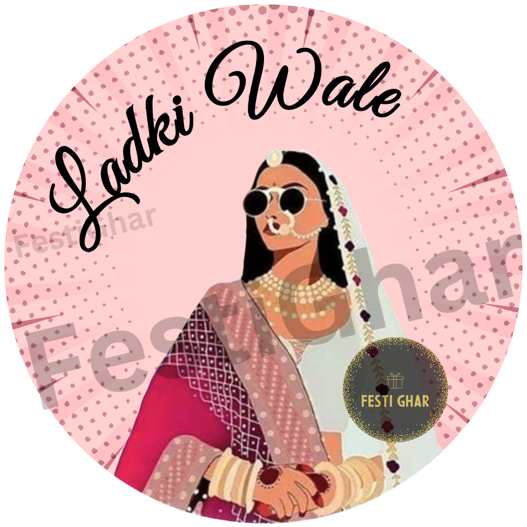 Pretty pink Ladki Wale Badges