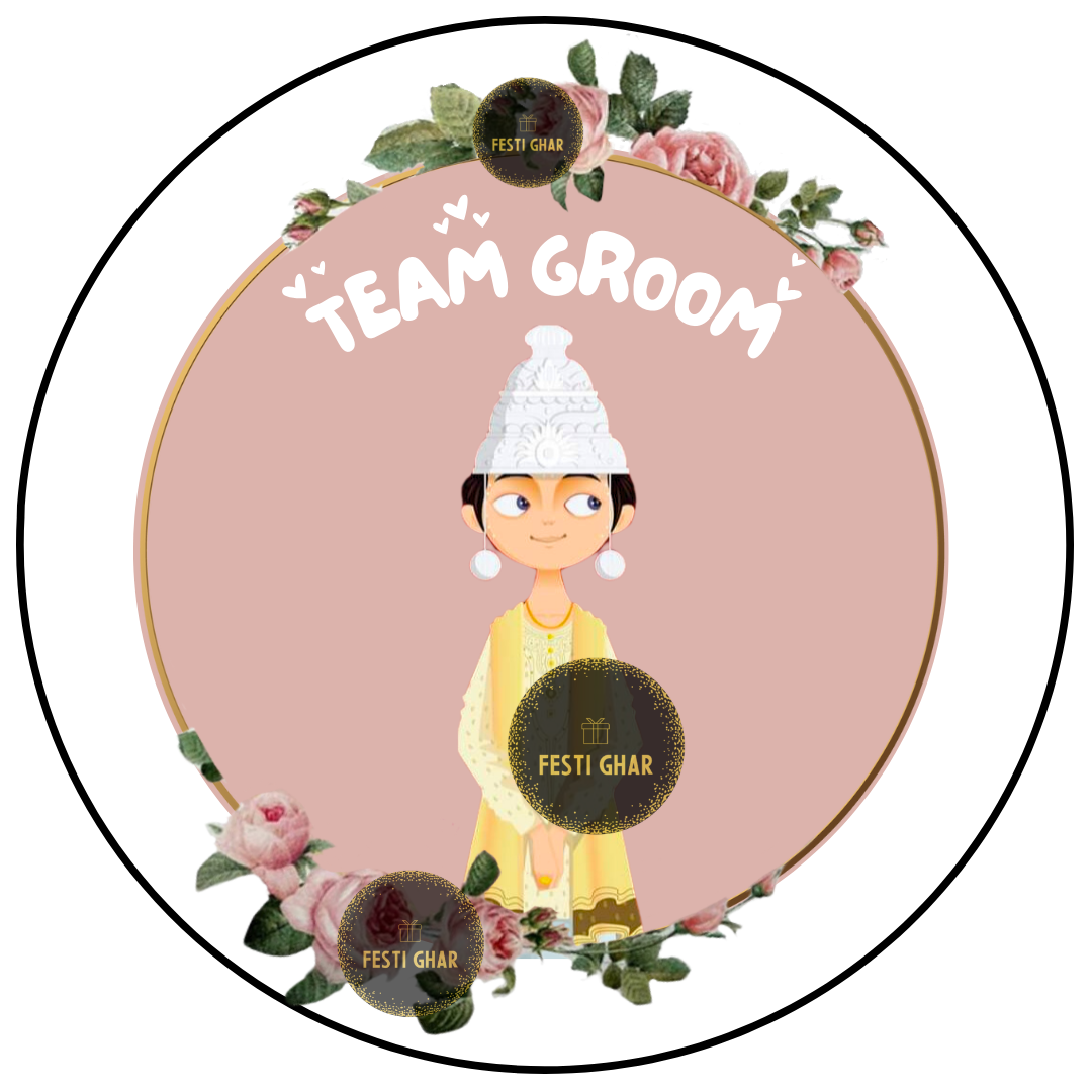 Team Groom Bengali Badges