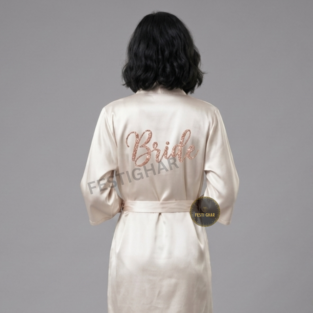SPARKLE Premium Satin Robe - Personalized