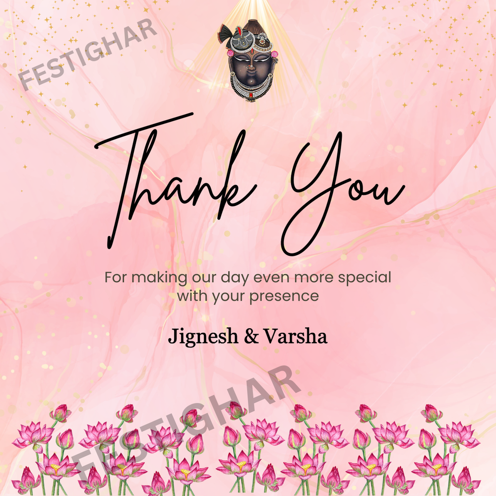Thank you Cards Shrinath Ji