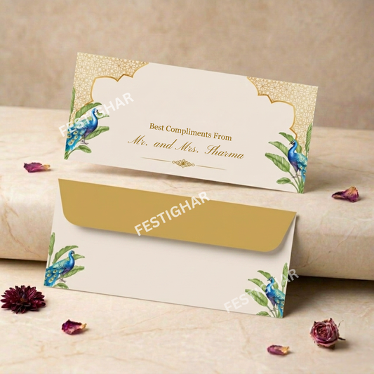Personalised Money Envelopes - Peacock theme