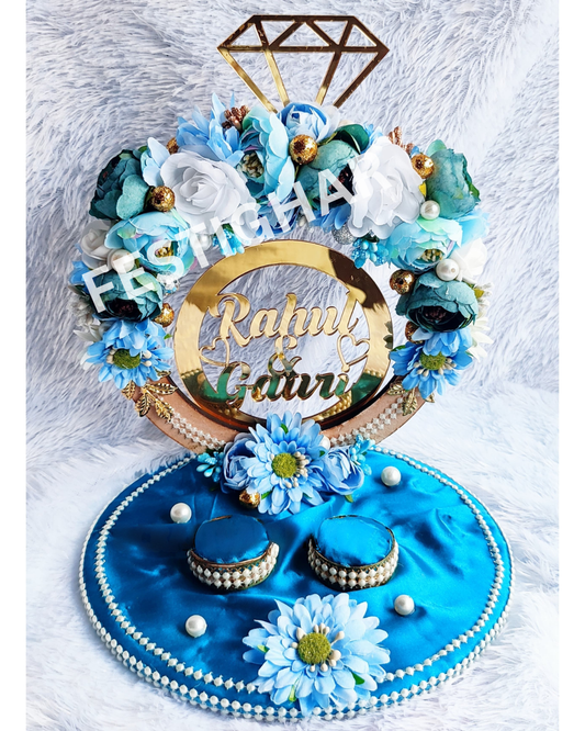 Engagement Platter in Blue colour