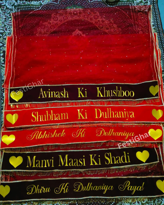 Bridal dupatta with customized print