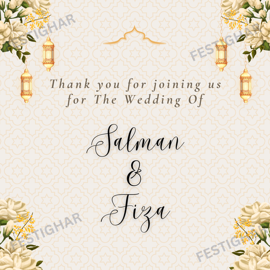 Thank you Cards customized in lantern theme