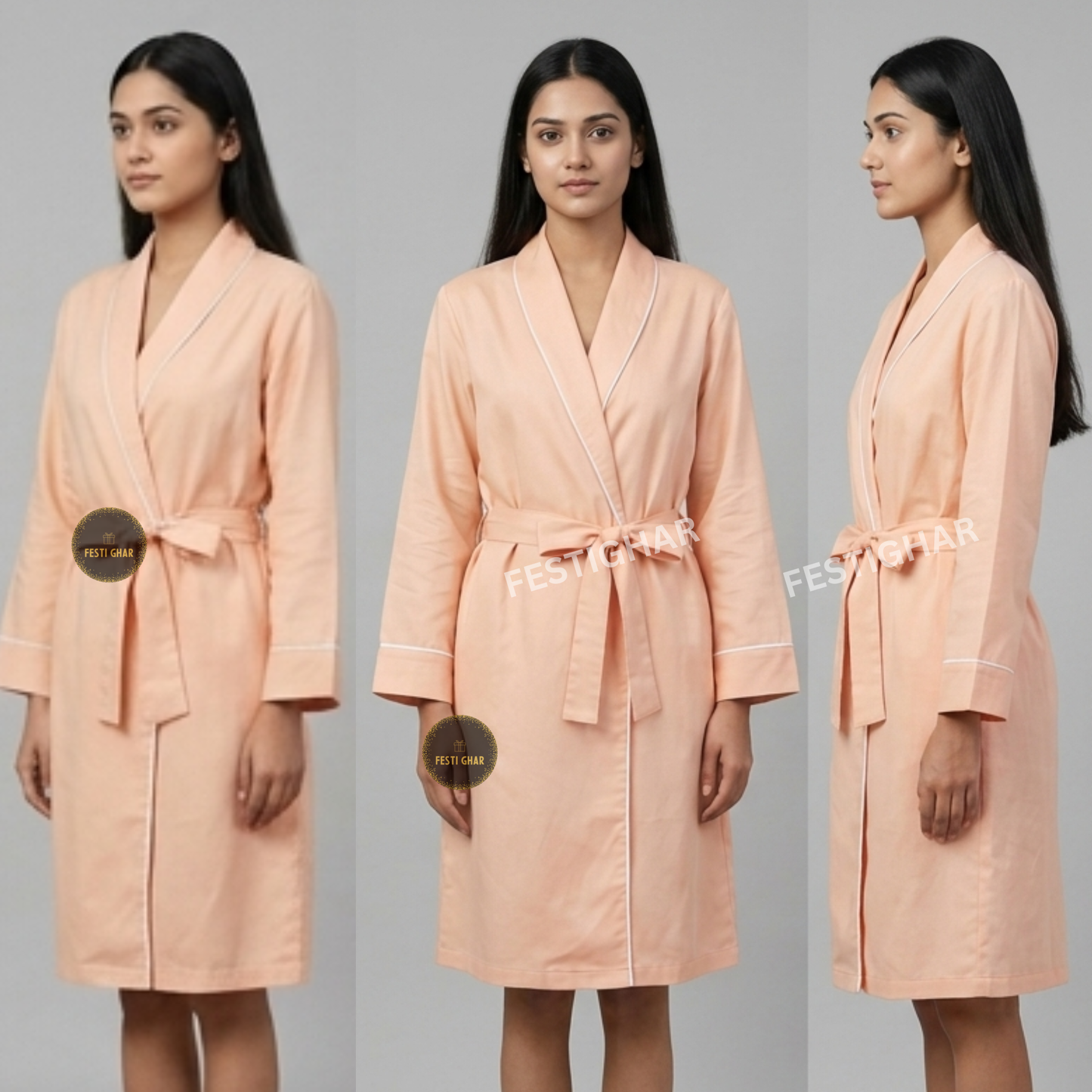 Cotton Robes with Piping - Personalized