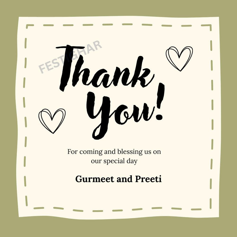 Thank you Cards customized