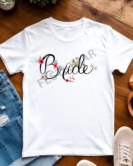 Bride T-Shirt floral