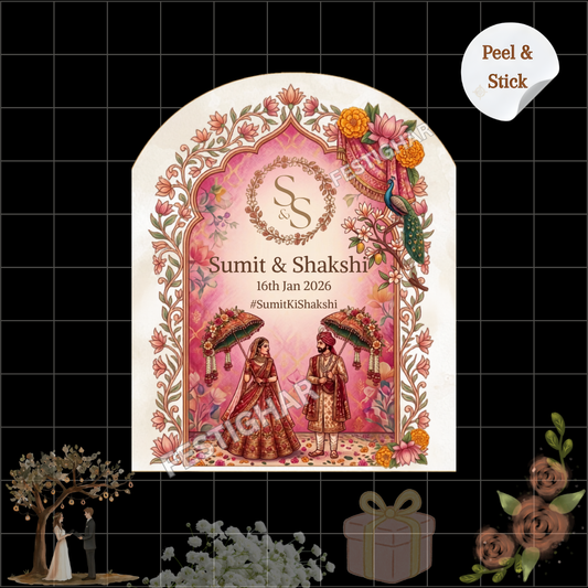 Gift stickers elegant wedding theme