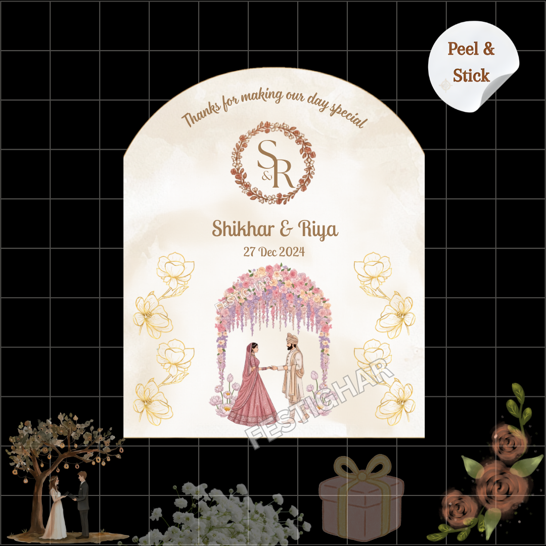 Gift stickers wedding theme