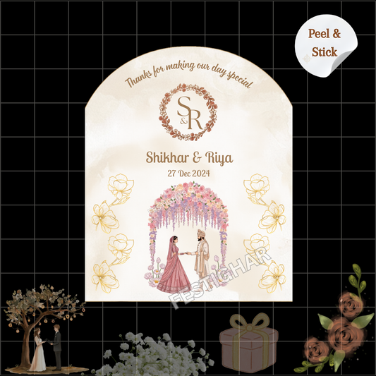 Gift stickers wedding theme