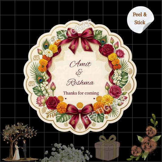Vibrant gift stickers