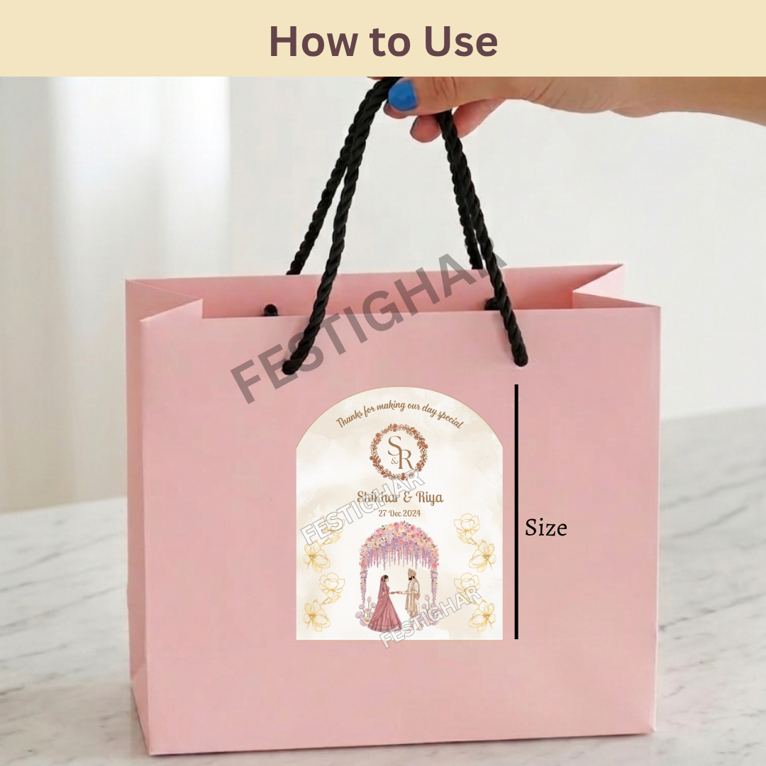 Gift stickers wedding theme
