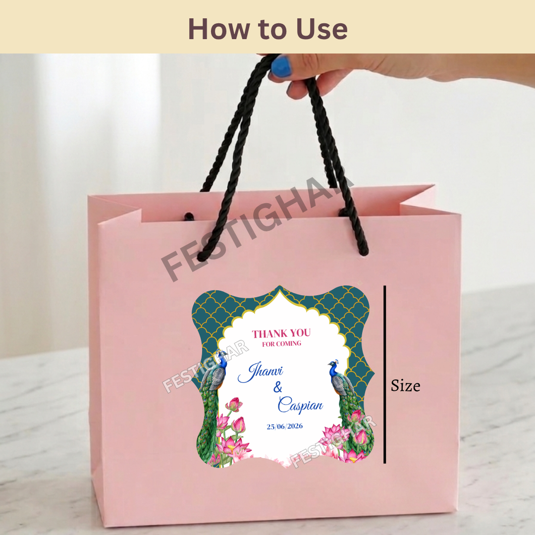 Gift Stickers in peacock theme