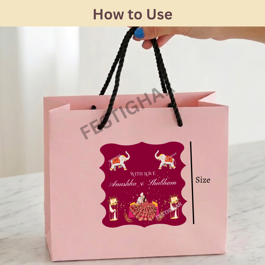 Gift Stickers in maroon | wedding stickers