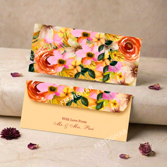 Personalised Money Envelopes - Heavy floral design