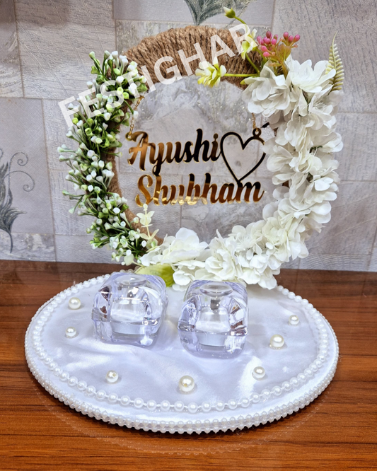 Elegant Engagement Platter in White