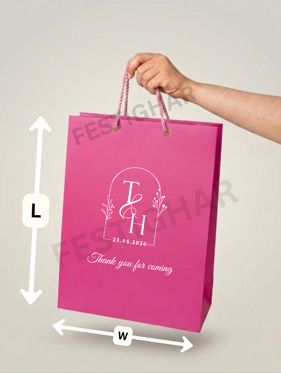 Customized Paper Bags for Wedding floral design