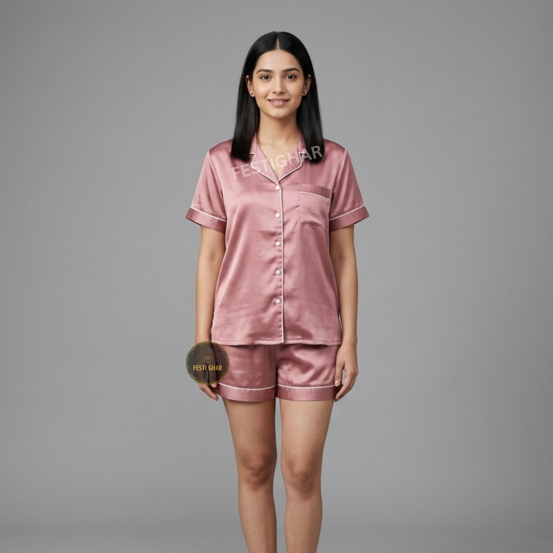 Satin Shorts Set - Miss to Mrs