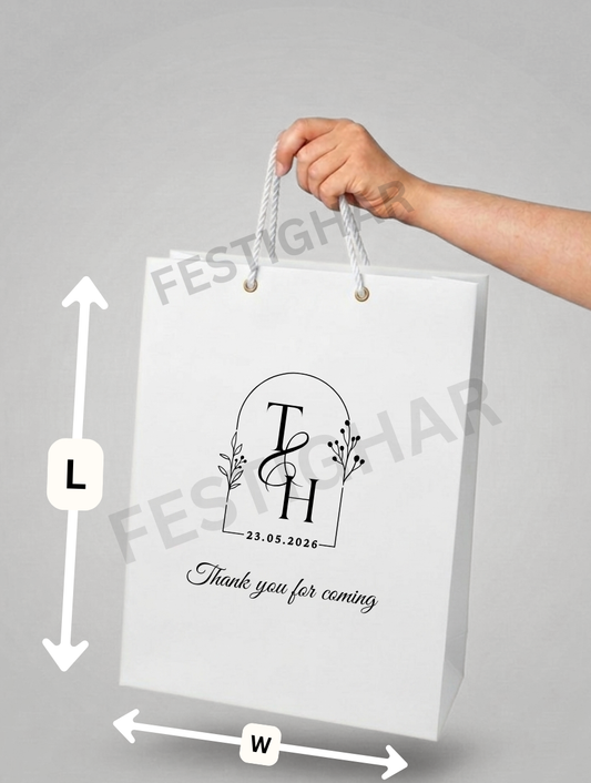 Customized Paper Bags for Wedding floral design
