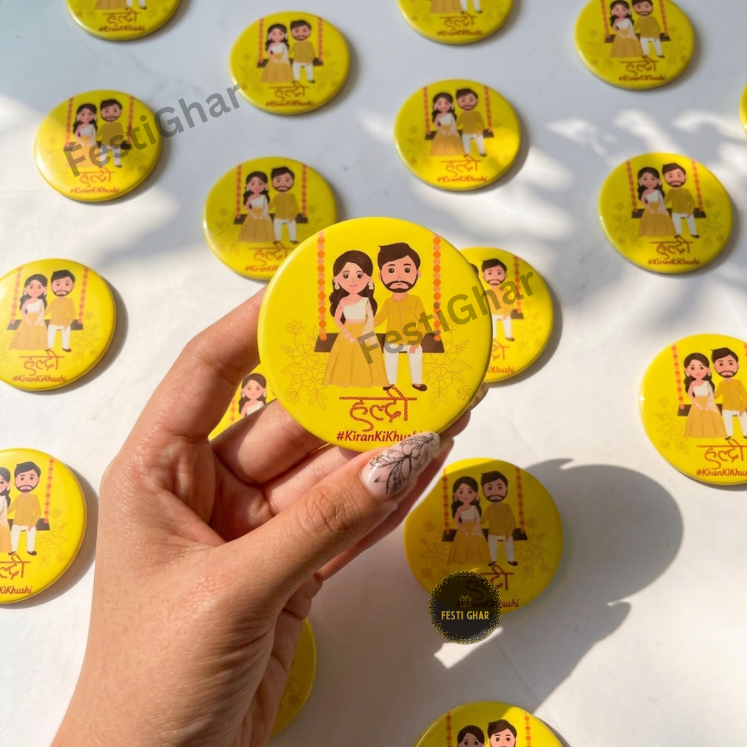 Customized Haldi function Badges