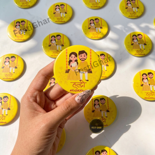 Customized Haldi function Badges