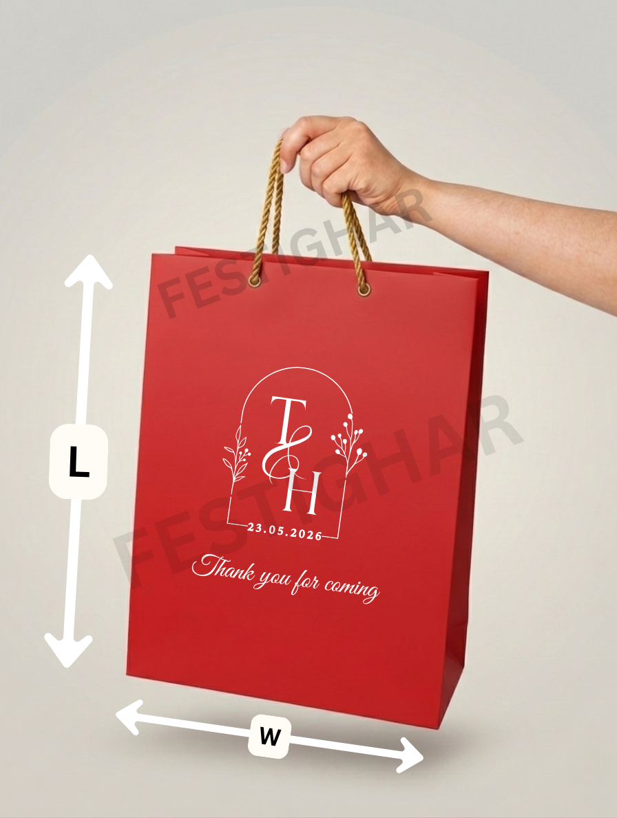 Customized Paper Bags for Wedding floral design