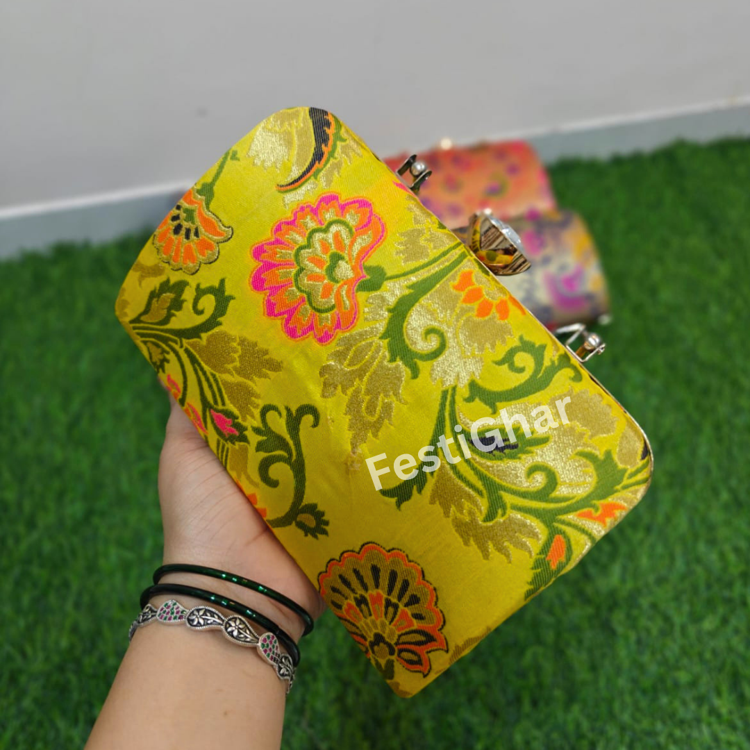 Paithani box Clutch - Return gifts